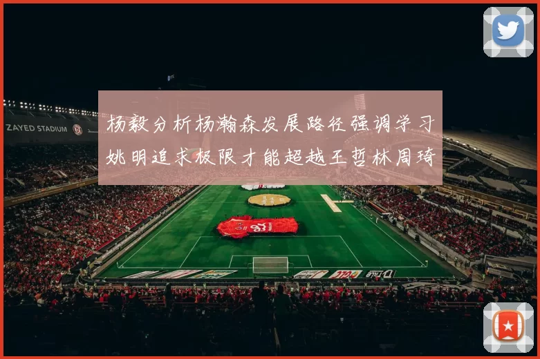 杨毅分析杨瀚森发展路径强调学习姚明追求极限才能超越王哲林周琦状态